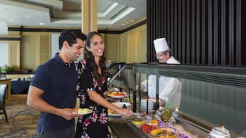 Buffet breakfast on weekends (USD 16.95 per person)