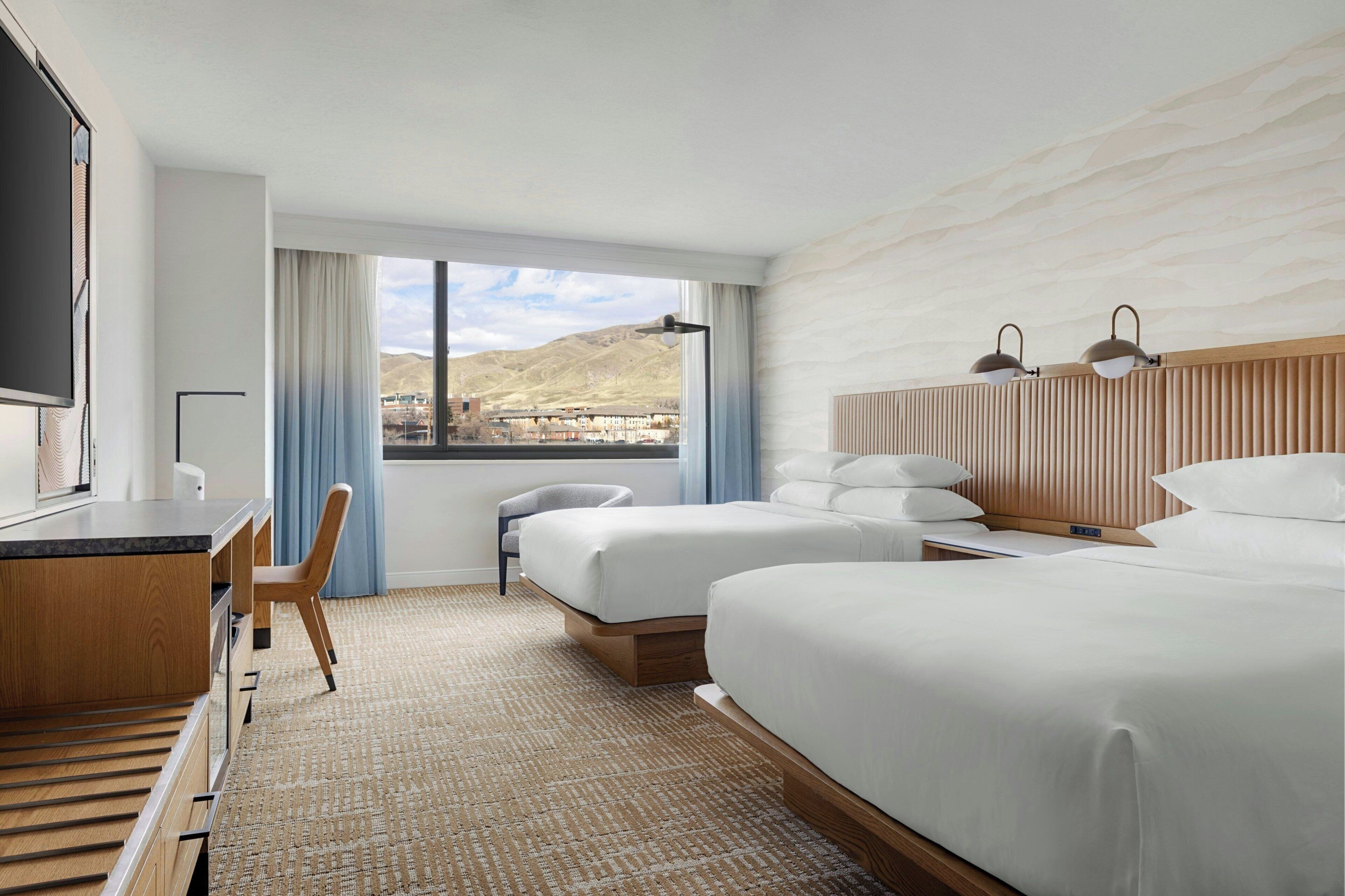 Room, 2 Queen Beds, Valley View | Premium bedding, minibar, in-room safe, desk