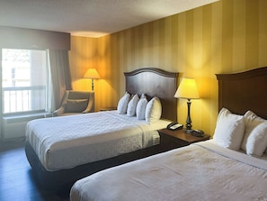Laptop workspace, free WiFi, bed sheets