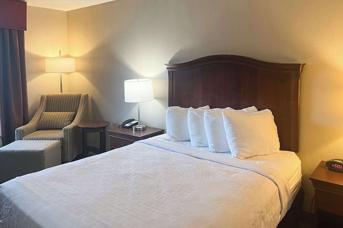 Laptop workspace, free WiFi, bed sheets