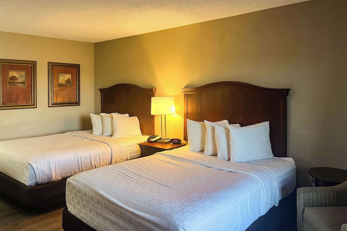 Laptop workspace, free WiFi, bed sheets