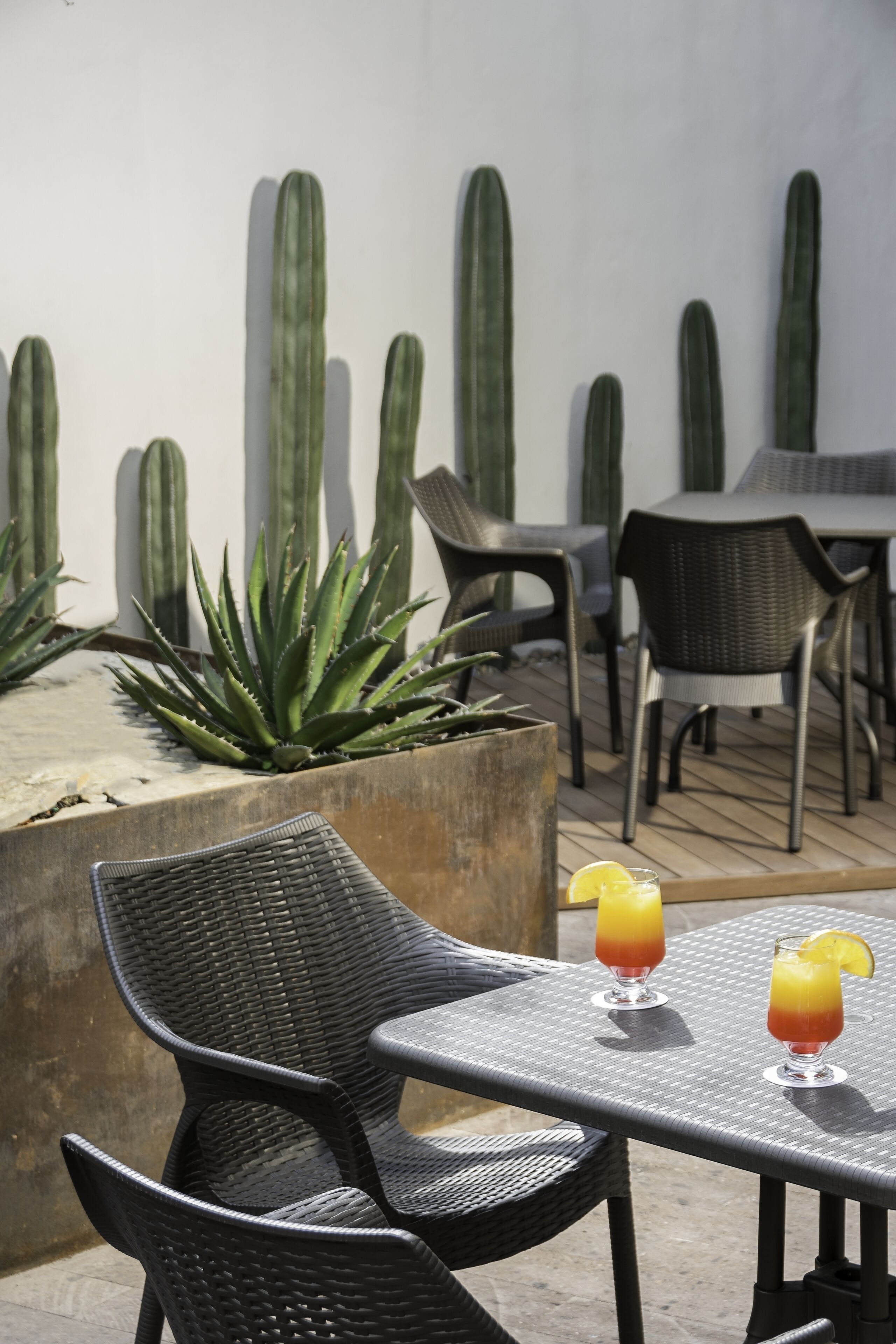 outdoor banquet area