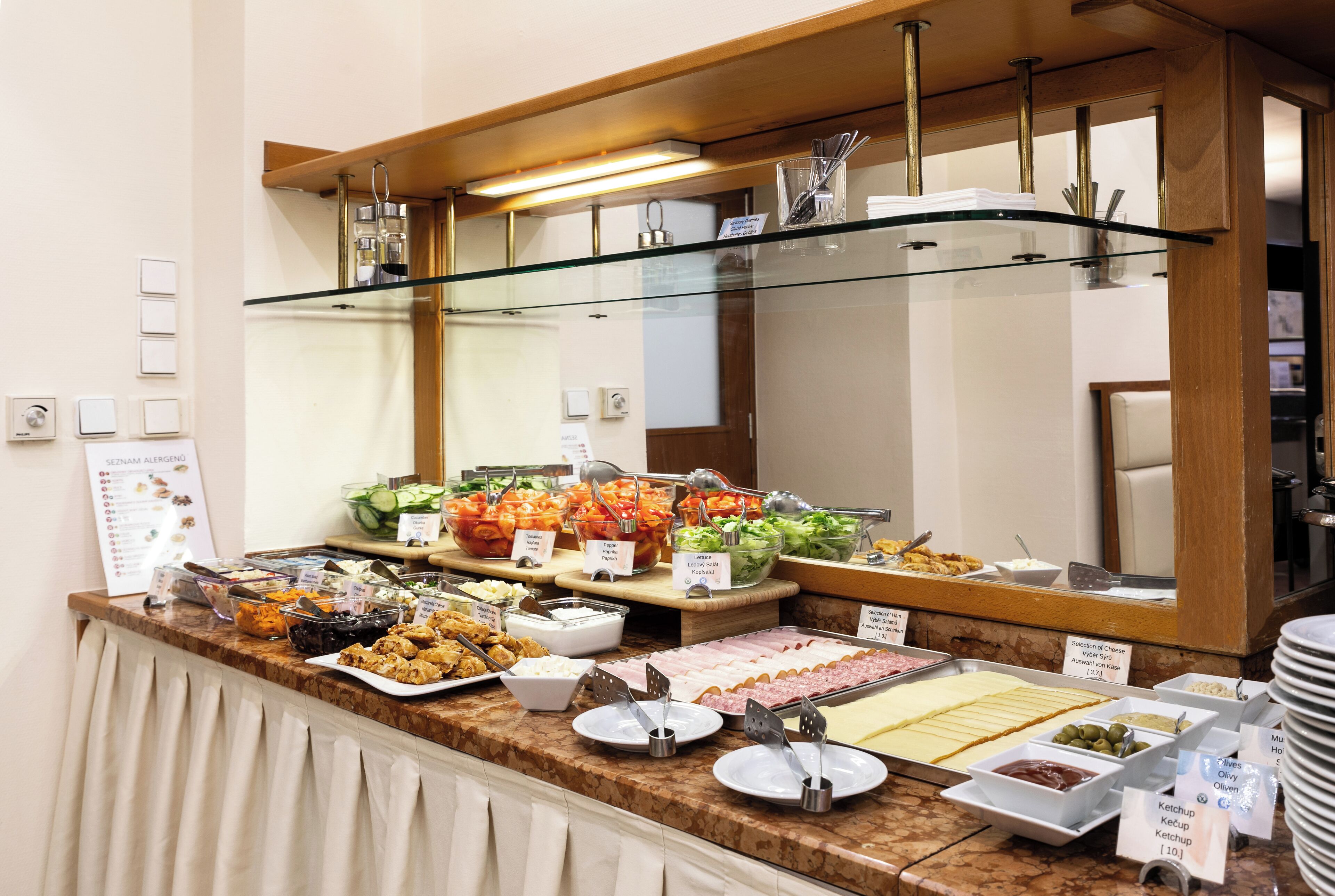 daily buffet breakfast (czk 270 per person)