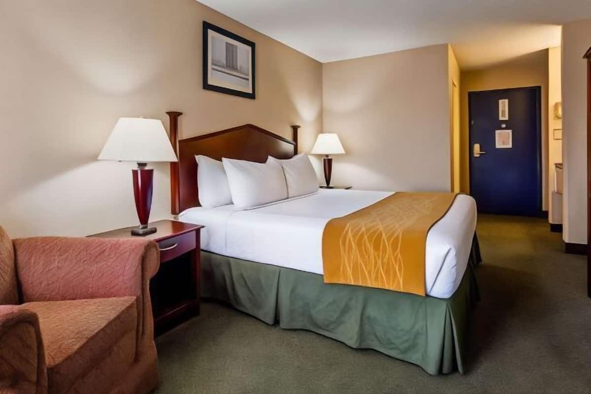 Blackout drapes, iron/ironing board, free cribs/infant beds, free WiFi