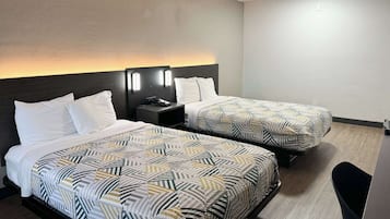 Premium bedding, desk, blackout drapes, iron/ironing board