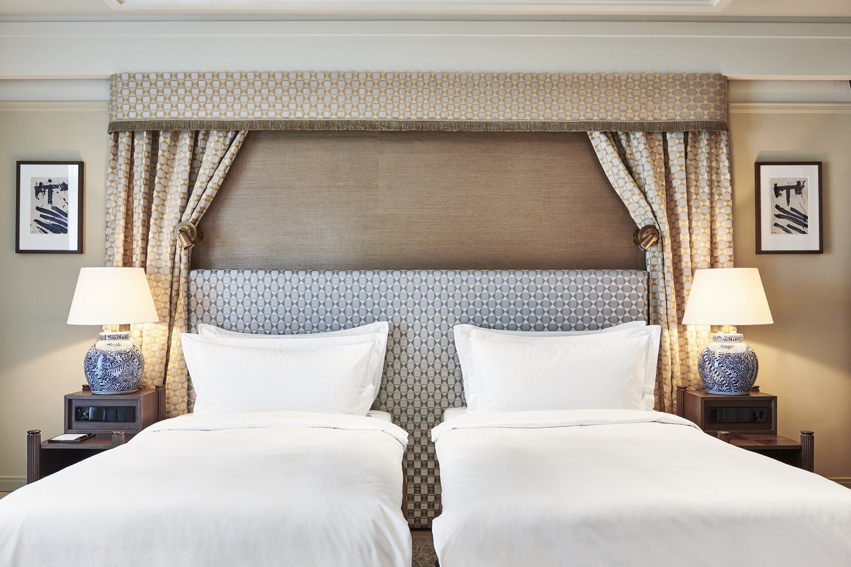 Hypo-allergenic bedding, free minibar items, in-room safe, desk