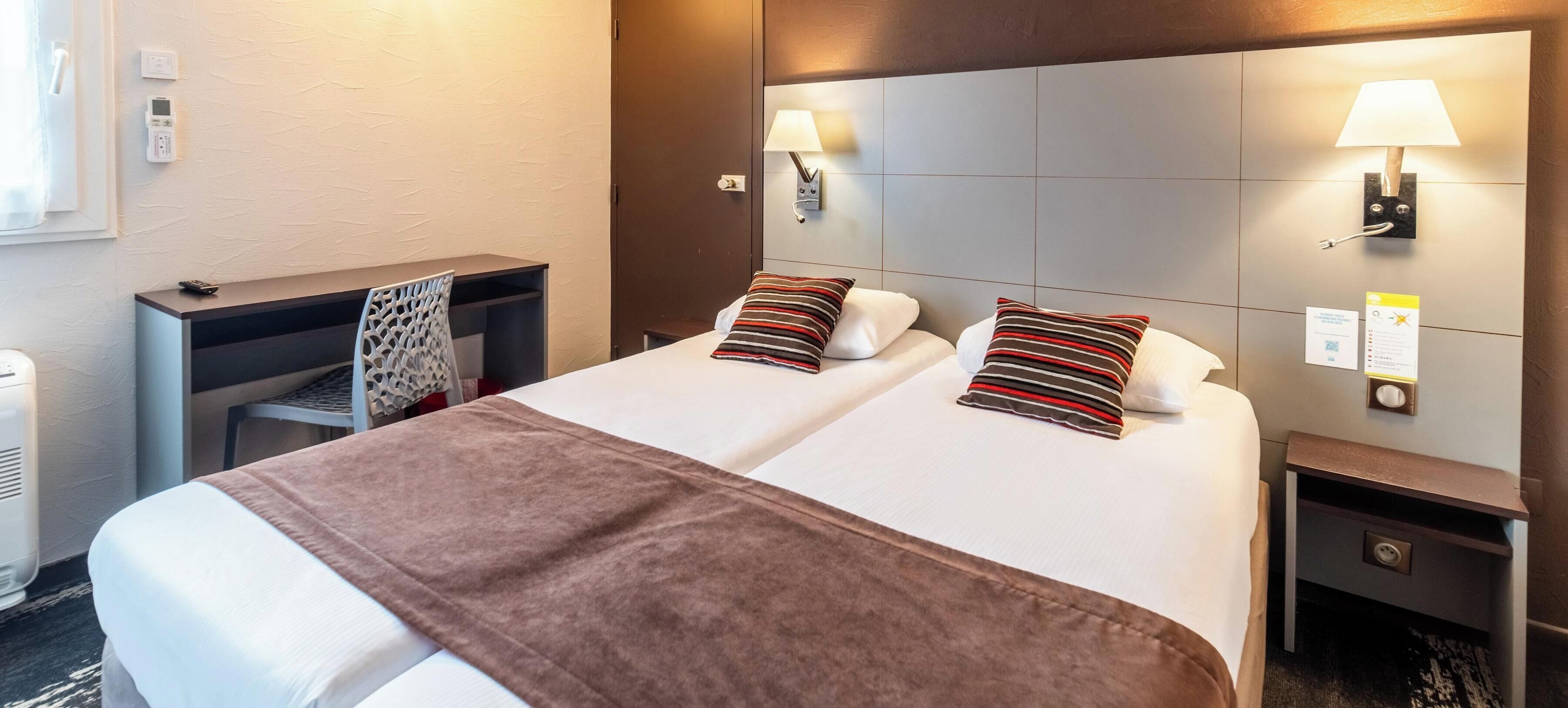 Premium bedding, individually decorated, individually furnished, desk