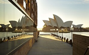 Stroll along the waterfront promenade to the Sydney Opera House, where benches offer a place to sit and take in the view.
