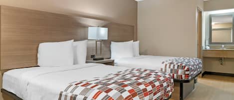 Chambre Standard, 2 lits doubles (Smoke Free) | Coffre-fort pour ordinateur portable, bureau, rideaux dâobscurcissement