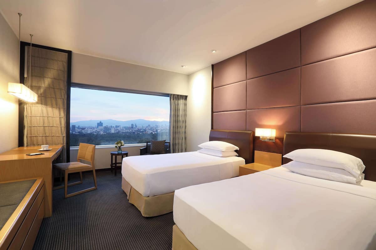 Room, 2 Twin Beds (View) | Egyptian cotton sheets, premium bedding, Select Comfort beds, minibar