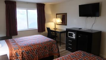 Standard Room, 2 Double Beds | 1 bedroom, premium bedding, desk, iron/ironing board