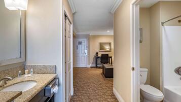 Suite, 2 Queen Beds with Sofabed, Non Smoking | Pillowtop beds, desk, blackout drapes, iron/ironing board