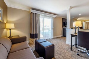 Deluxe Suite, 2 Queen Beds with Sofabed, Non Smoking | Pillowtop beds, desk, blackout drapes, iron/ironing board