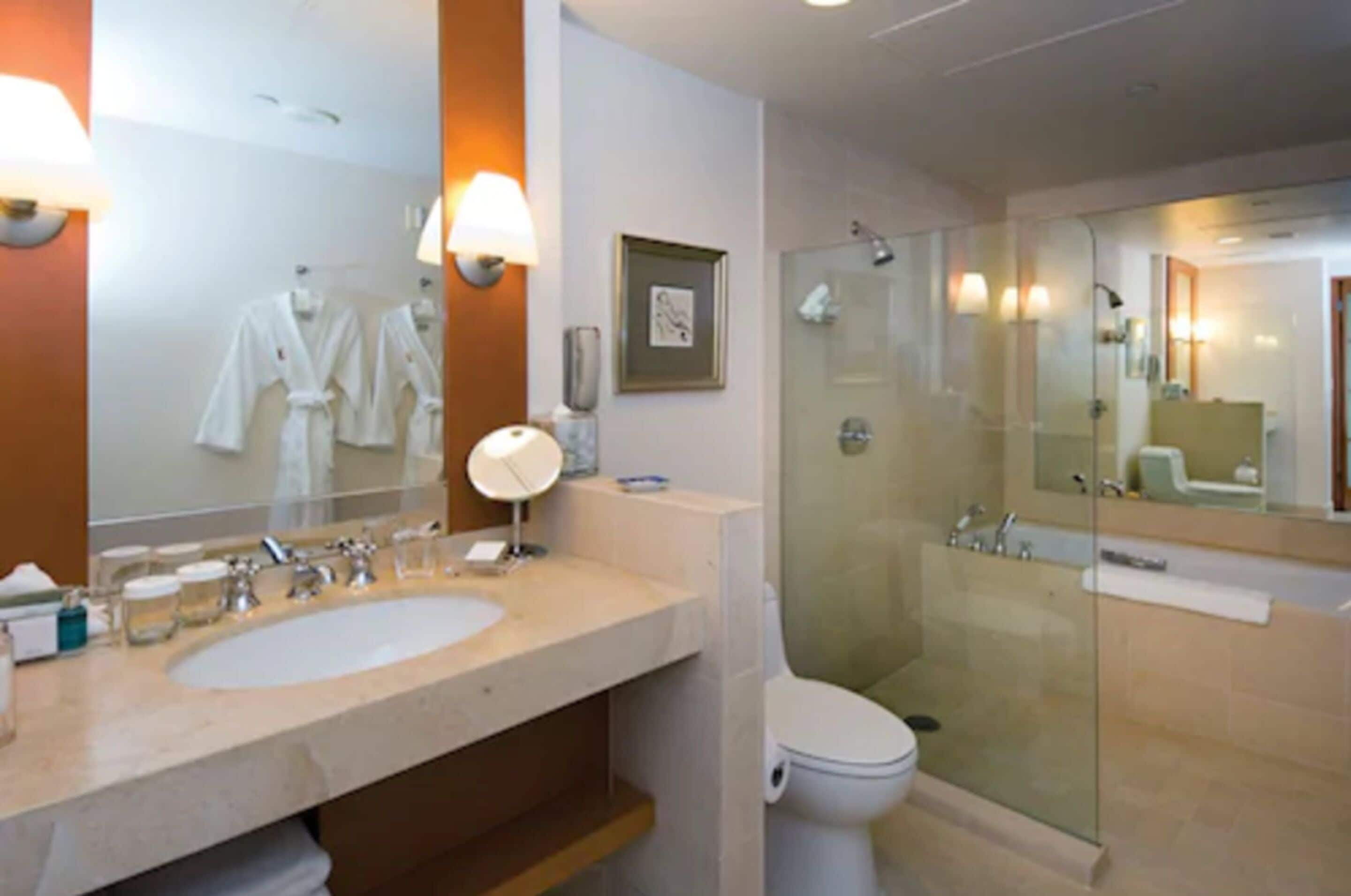 suite, 1 bedroom (campton) | bathroom | designer toiletries, hair dryer, bathrobes, slippers