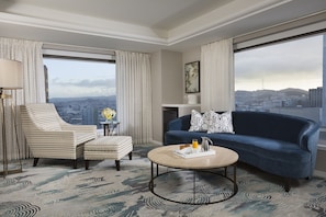 Junior Suite, 1 King Bed, Non Smoking | Hypo-allergenic bedding, down comforters, pillowtop beds, minibar