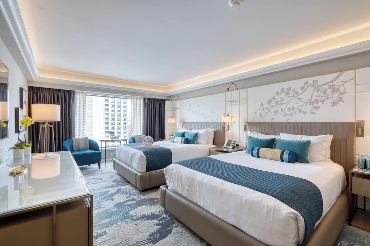 hypo-allergenic bedding, down duvets, pillow-top beds, minibar