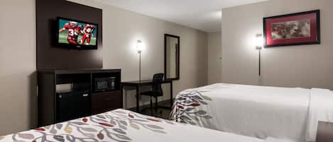 Quarto luxo, 2 camas de casal, acessível, para não fumantes | Roupas de cama premium, berços grátis