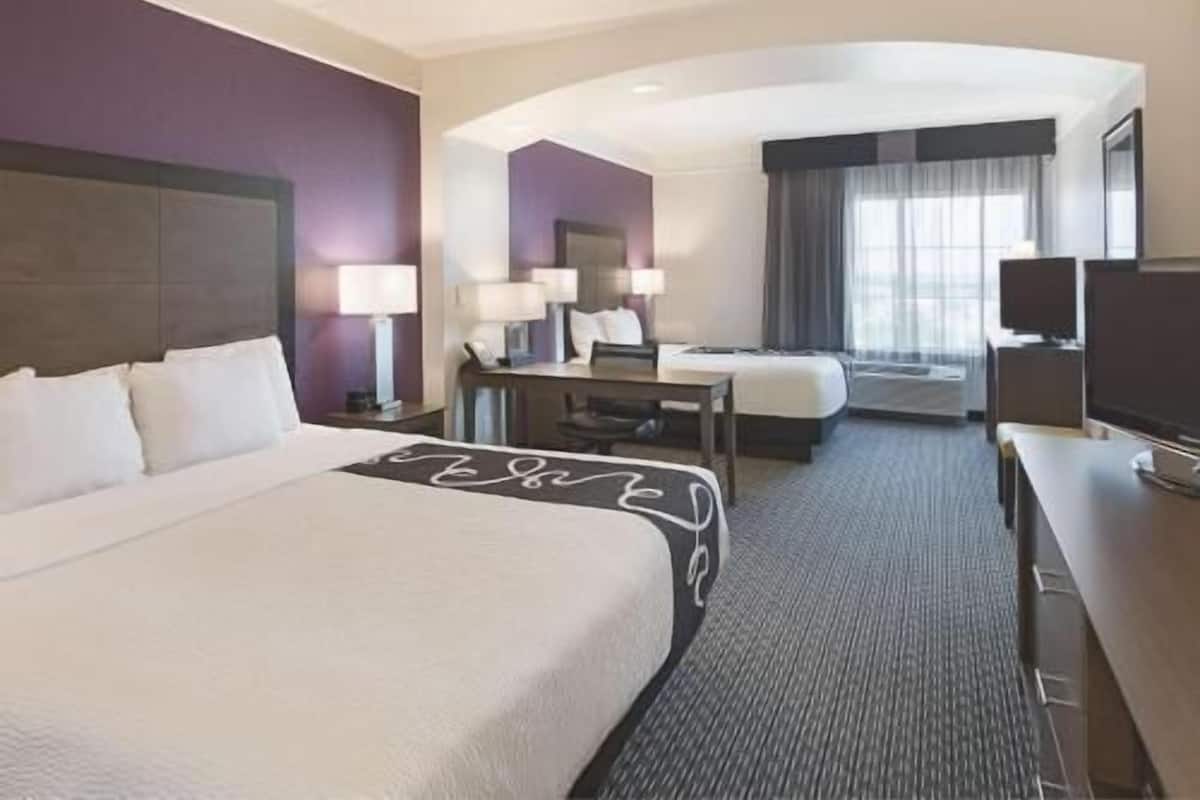 Premium bedding, desk, blackout curtains, iron/ironing board