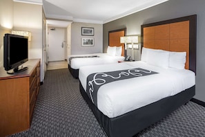 Premium bedding, desk, blackout curtains, iron/ironing board
