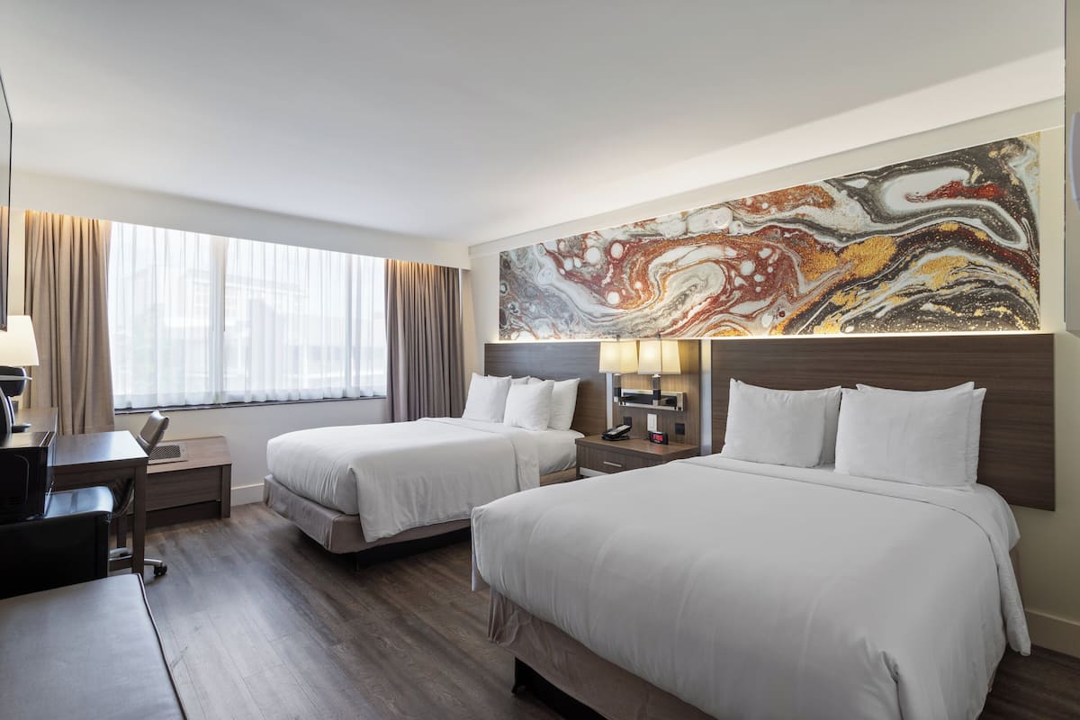 Standard Room, 2 Queen Beds, Mobility Accessible (Communications) | 1 bedroom, premium bedding, desk, laptop workspace