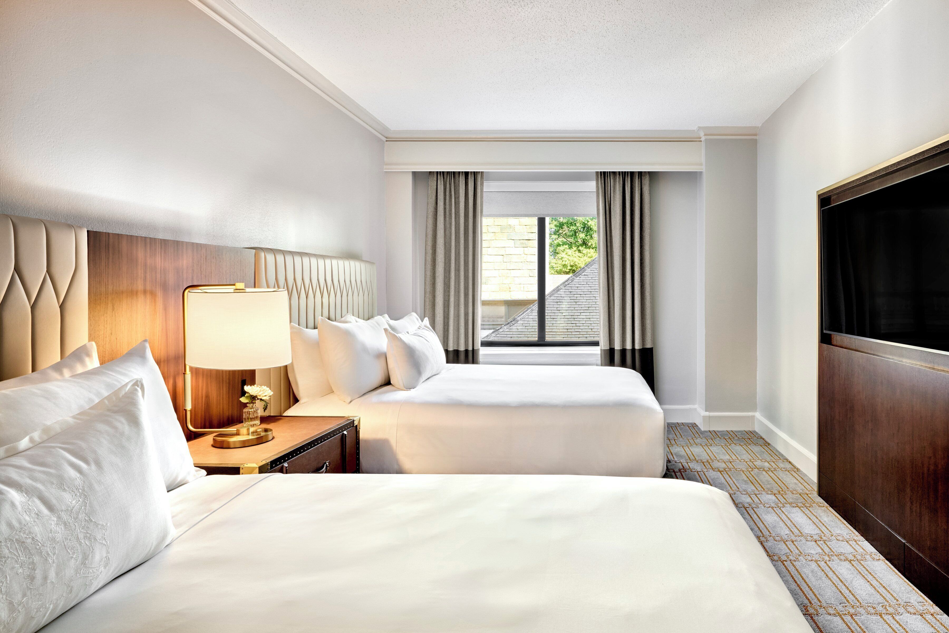 premier suite, 2 queen beds | premium bedding, in-room safe, desk, blackout curtains