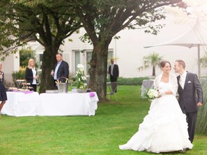 Outdoor wedding area
