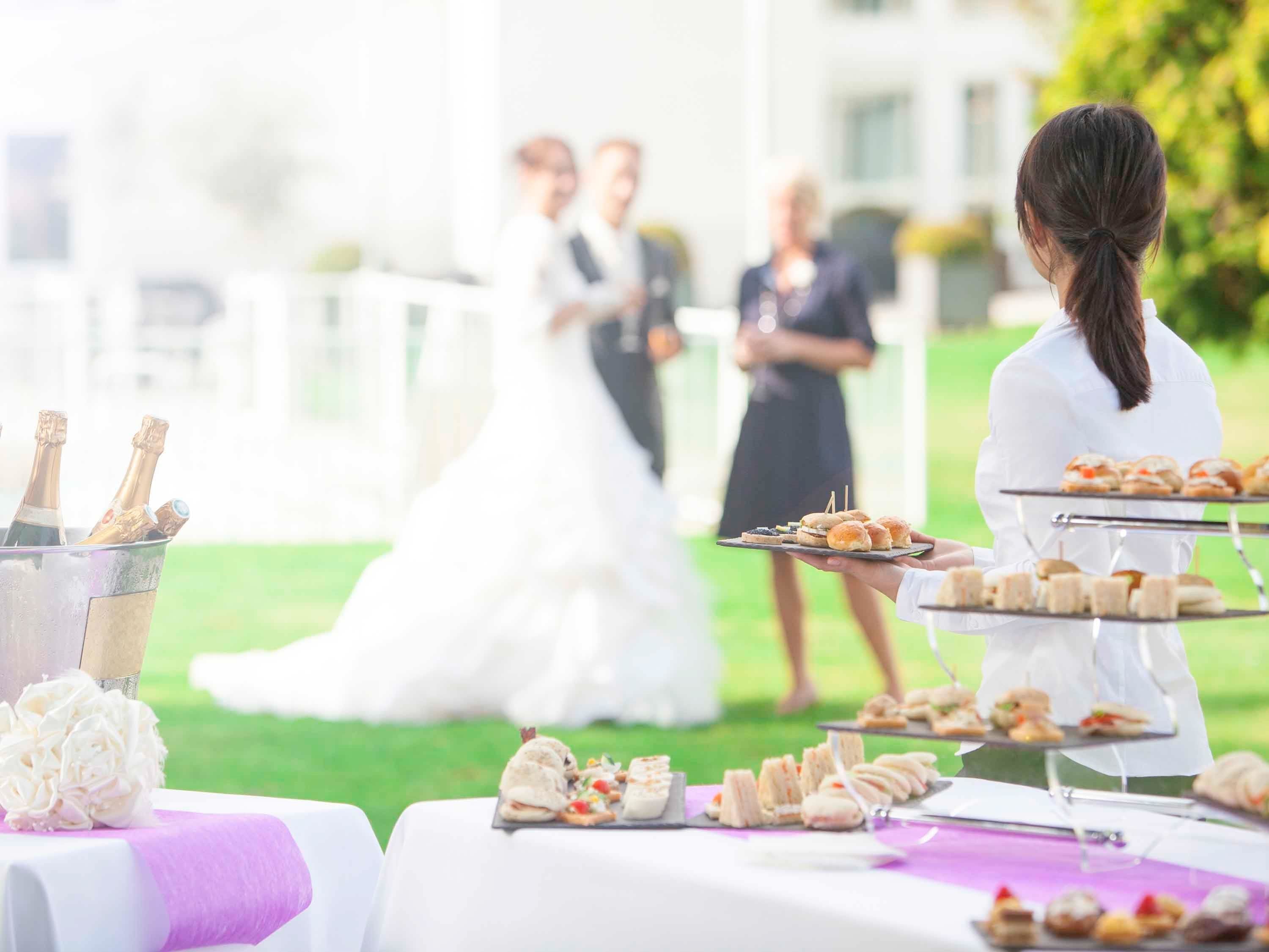 outdoor wedding area