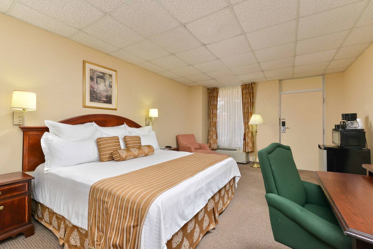 Desk, iron/ironing board (on request), cribs (free), WiFi (free)