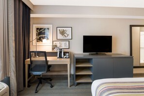 Premium bedding, down comforters, in-room safe, desk