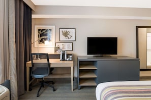 Premium bedding, down comforters, in-room safe, desk