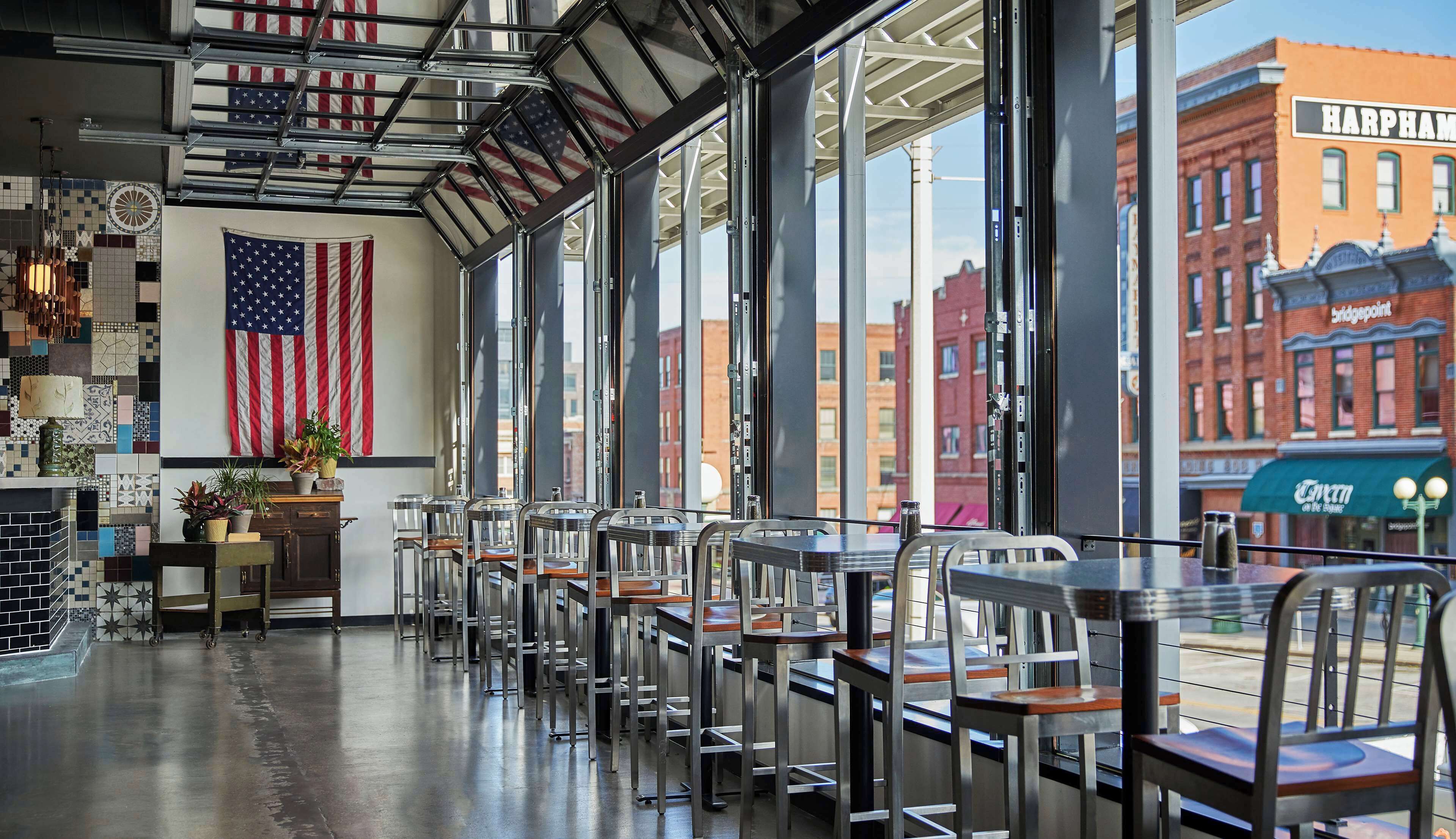 Breakfast, lunch and dinner served