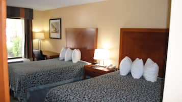 Room, 2 Double Beds, Non Smoking | Premium bedding, desk, blackout curtains, soundproofing