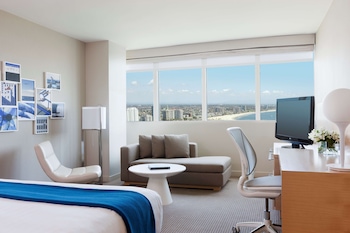 Premium bedding, down comforters, in-room safe, desk at Hyatt Regency Long Beach