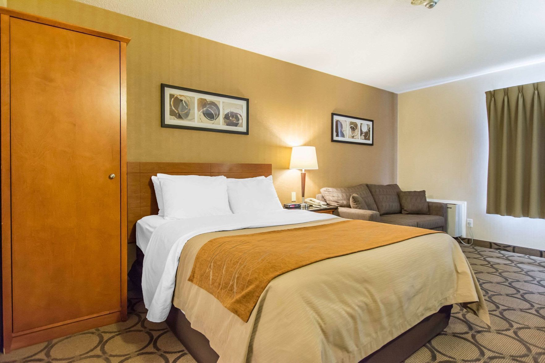 Premium bedding, desk, blackout curtains, iron/ironing board