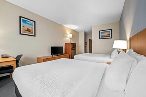 Standardrum - 2 queensize-sängar - icke-rökare | Sängtillbehör av högsta kvalitet och värdeförvaringsskåp på rummet