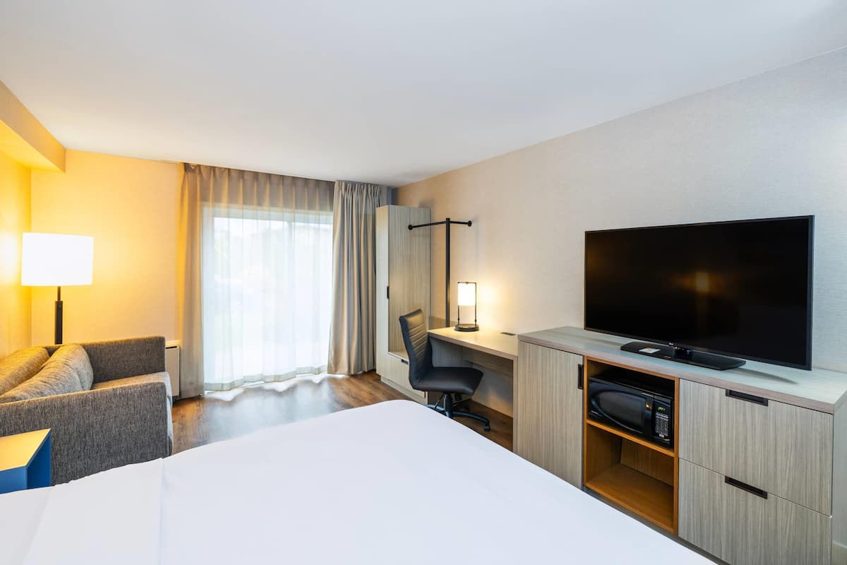 Habitación, 1 cama King size y sofá cama, para no fumadores | Ropa de cama de alta calidad y caja de seguridad en la habitación