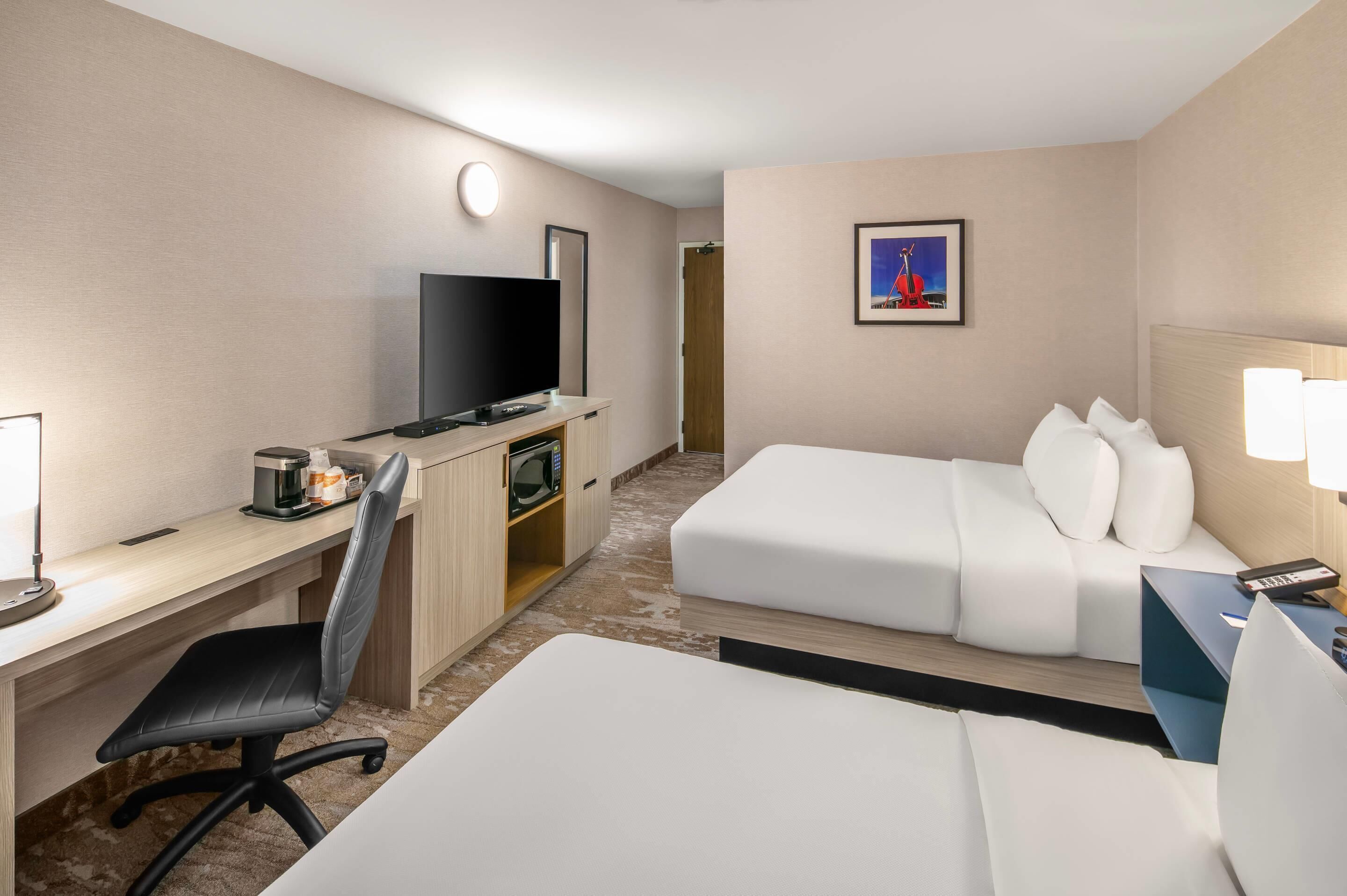 Room, 2 Queen Beds, Non Smoking (2nd Floor, Stair Access Only) | Premium bedding, in-room safe, desk, blackout drapes