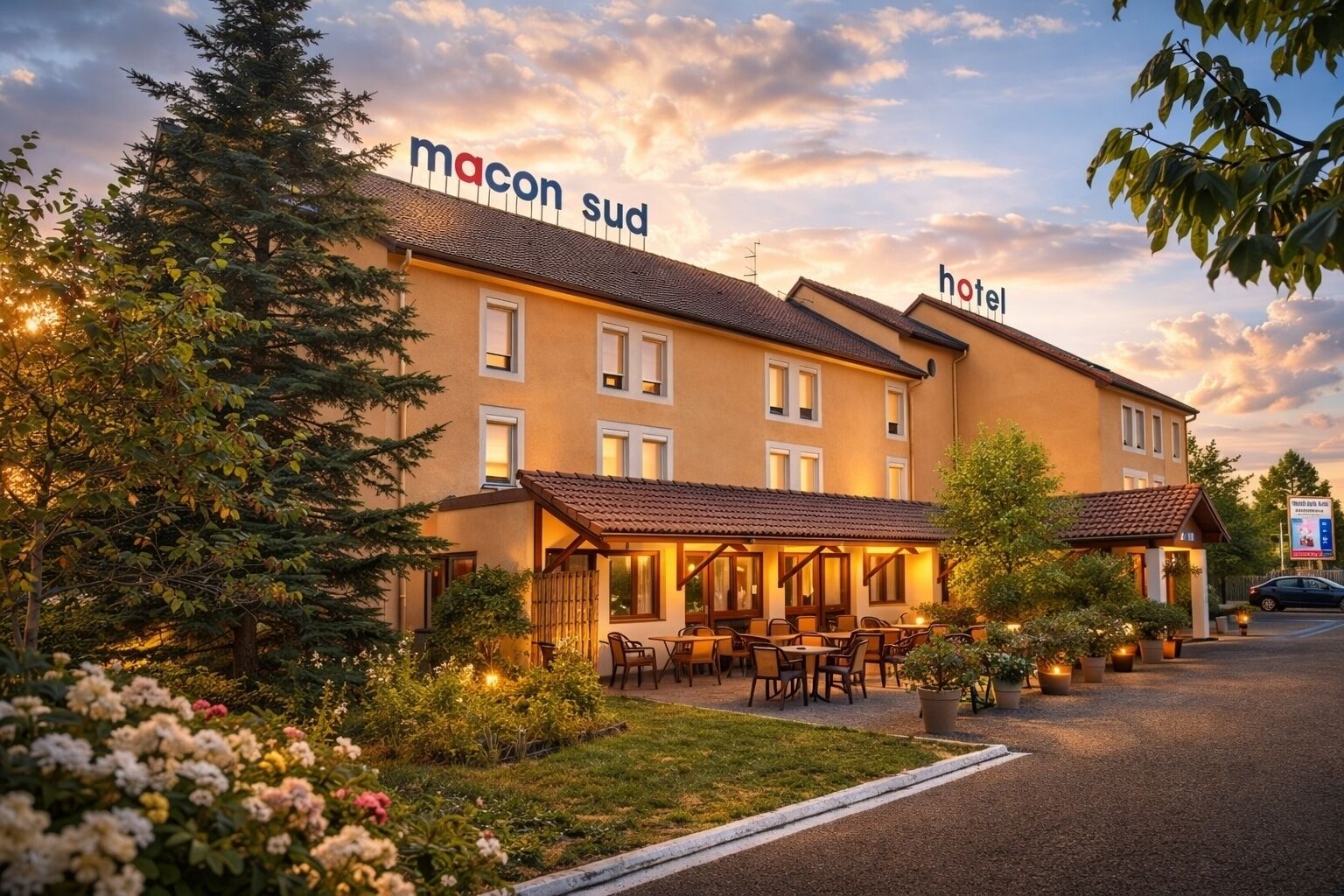 Voorkant van accommodatie