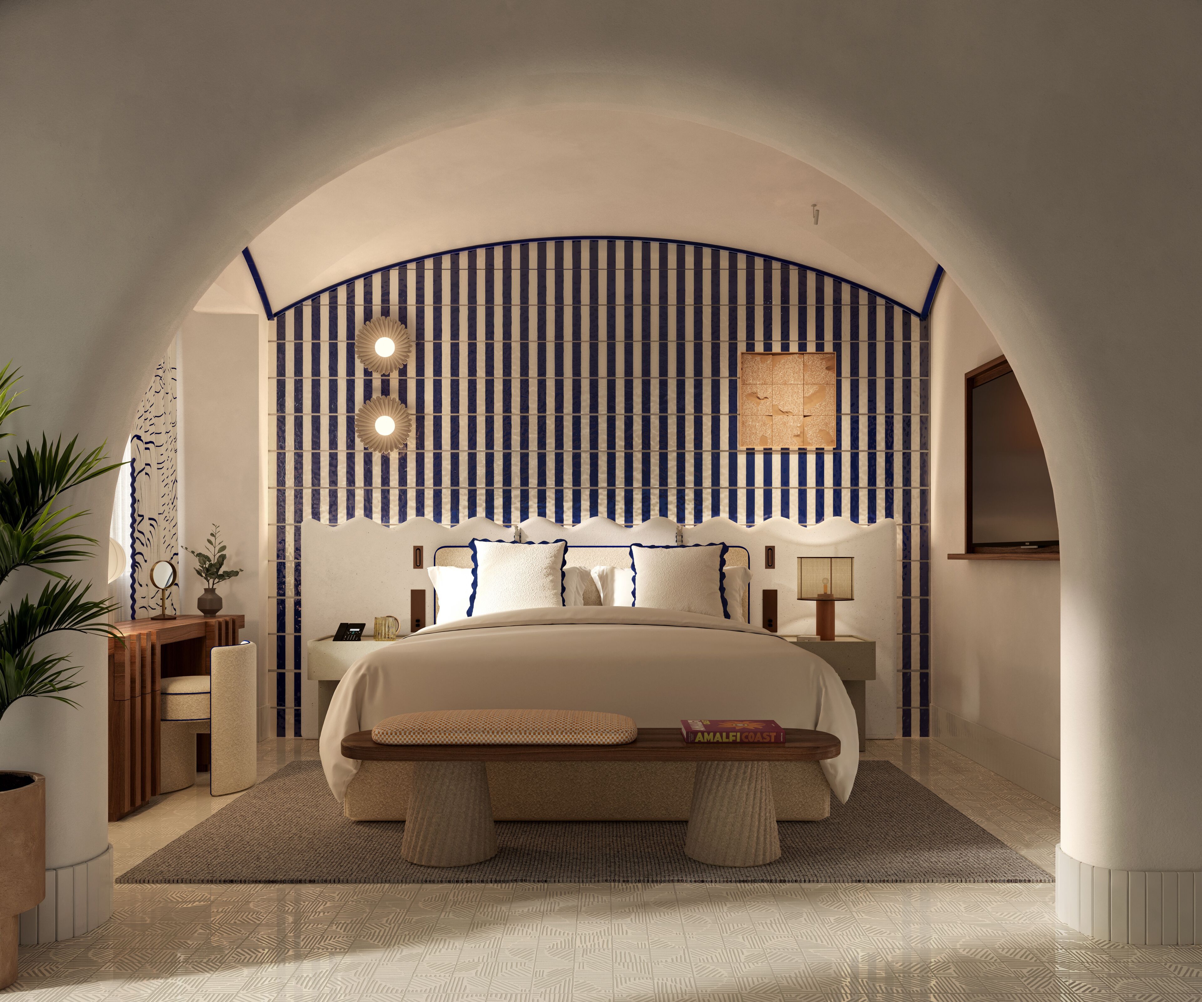 Suite – junior, hageområde | Italienske Frette-laken, sengetøy av topp kvalitet, dundyner og minibar
