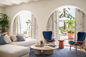 Executive Suite, Terrace, Sea View | Living area | 0-inch Smart TV with digital channels, TV - Jumeirah Capri Palace (Anacapri)