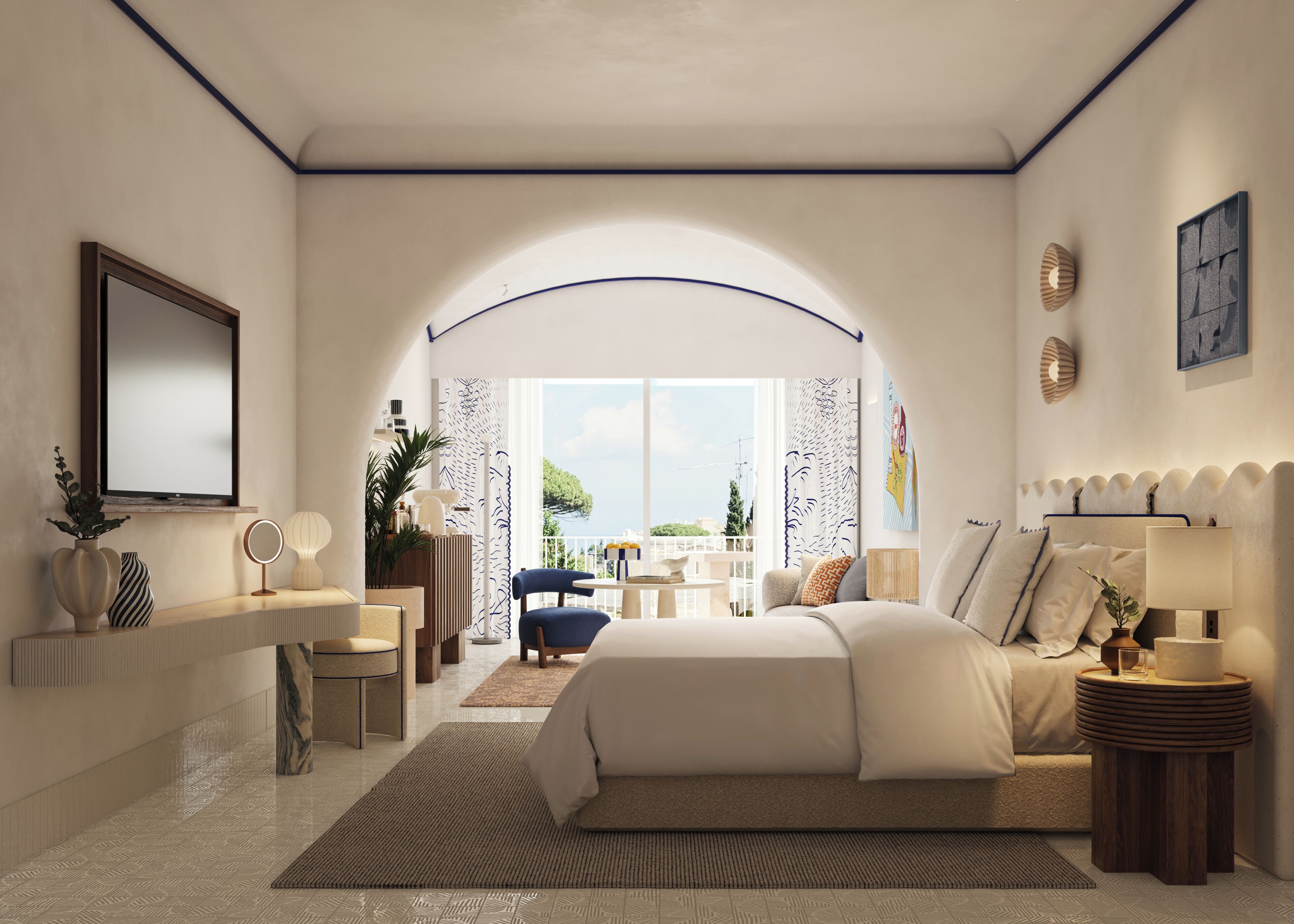 Suite – junior (Seaside) | Italienske Frette-laken, sengetøy av topp kvalitet, dundyner og minibar