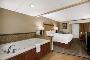 Standard Room, 1 King Bed, Jetted Tub, Poolside | Premium bedding, down duvets, memory-foam beds, desk - Revel Hotel Minot, SureStay Collection by Best Western (Minot)