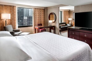 Edredón, camas con pillow-top y caja de seguridad en la habitación 