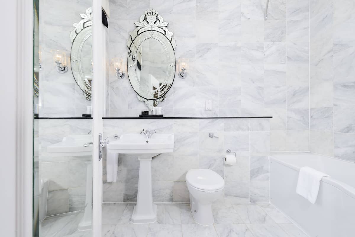 free toiletries, hair dryer, towels