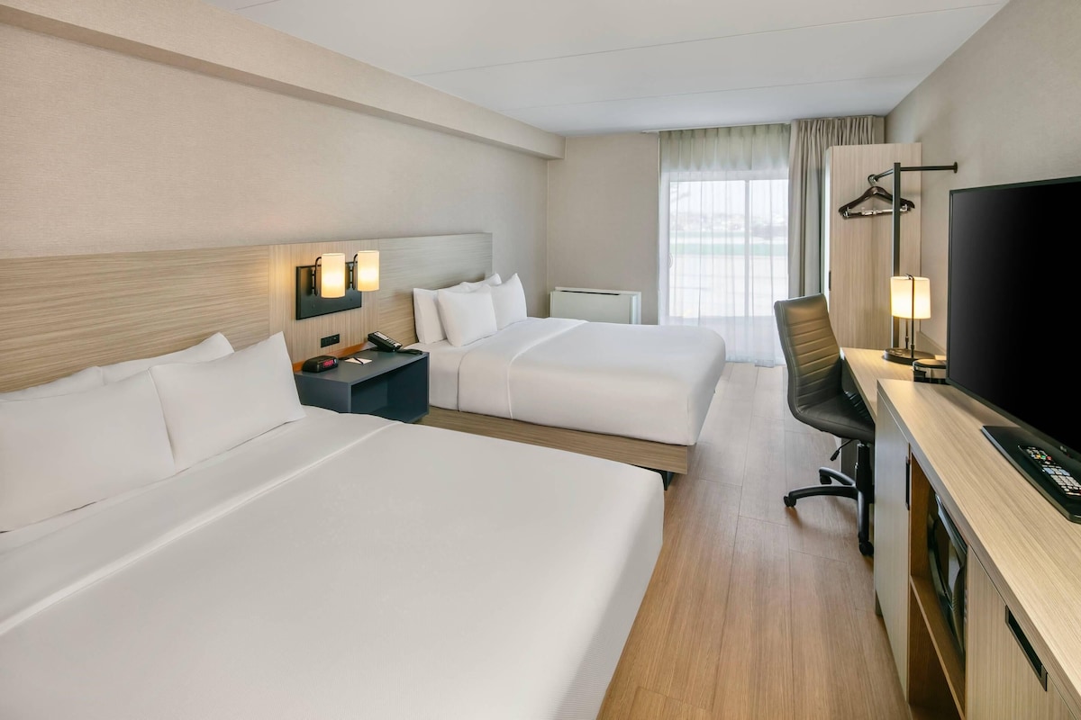 Room, 2 Queen Beds, Non Smoking | Desk, iron/ironing board, high-speed internet, alarm clocks