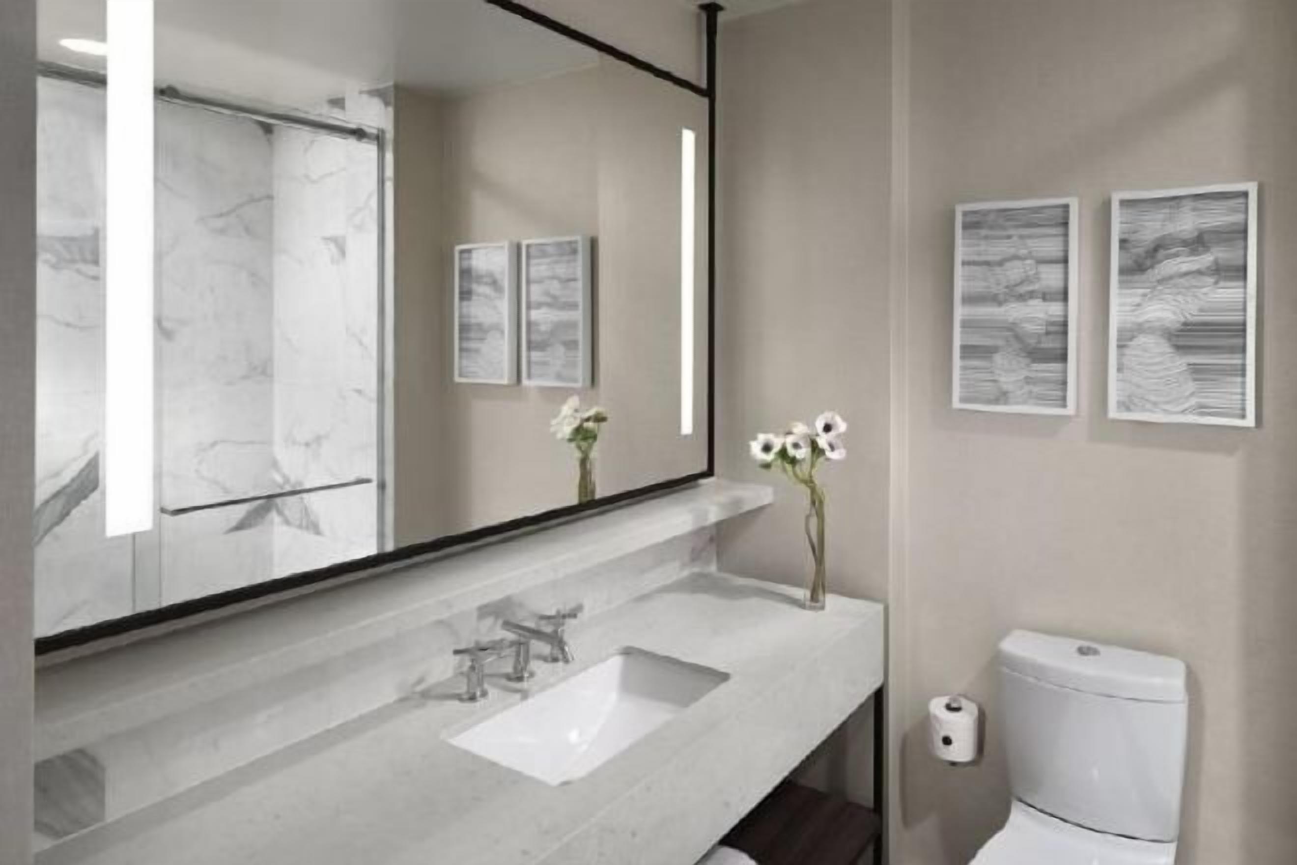 Bathroom | Shower, designer toiletries, hair dryer, bathrobes