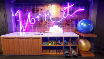 Work out in style with a variety of equipment and space to move.