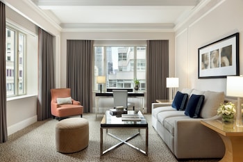 Premium bedding, pillowtop beds, in-room safe, desk at Omni Berkshire Place