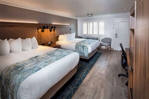 Standard Room, 2 Queen Beds, Non Smoking, Refrigerator & Microwave | 1 bedroom, laptop workspace, iron/ironing board, free WiFi