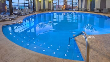 Indoor pool, pool loungers